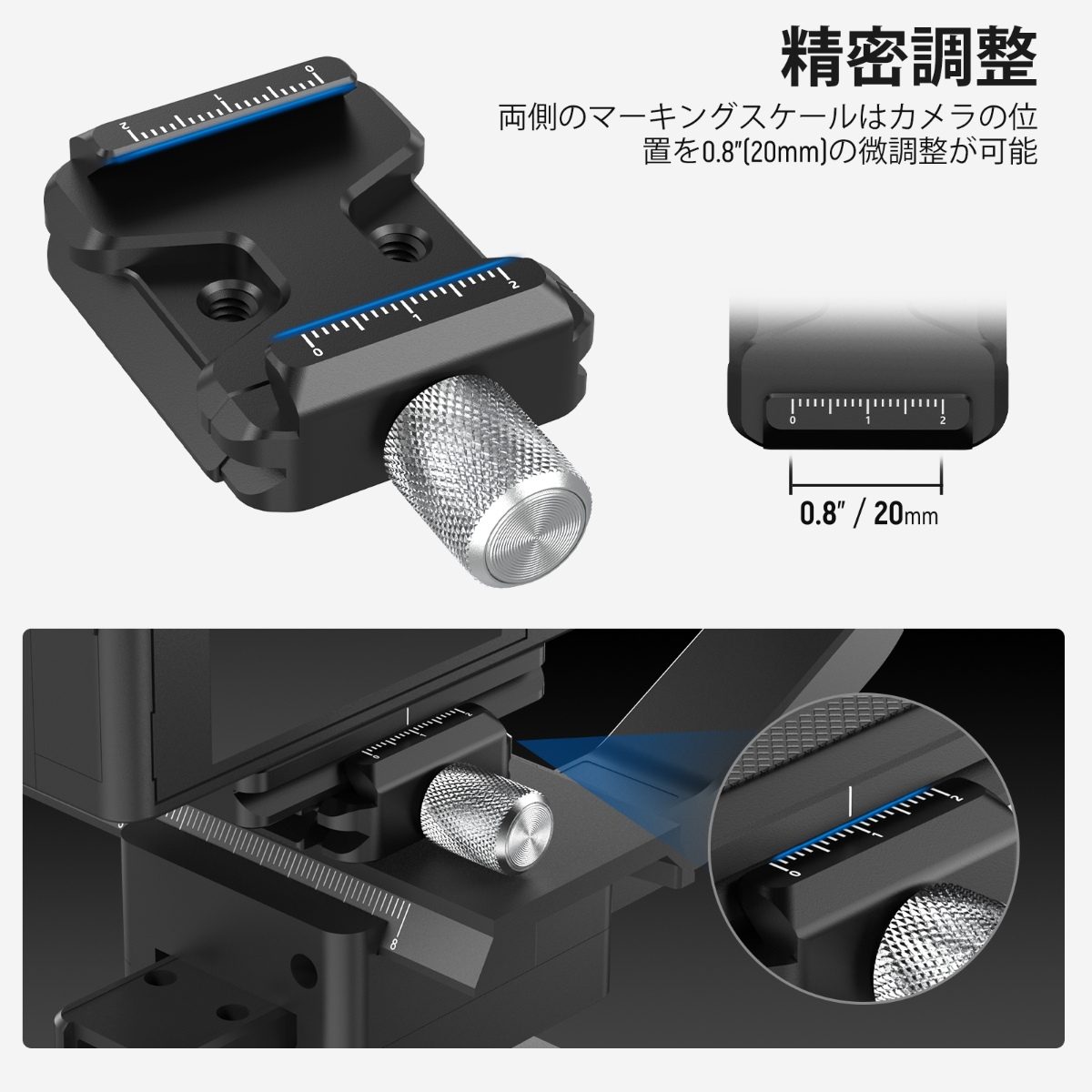 【人気商品】NEEWER Arcaタイプクイックリリースクランプ DSLRカメラ