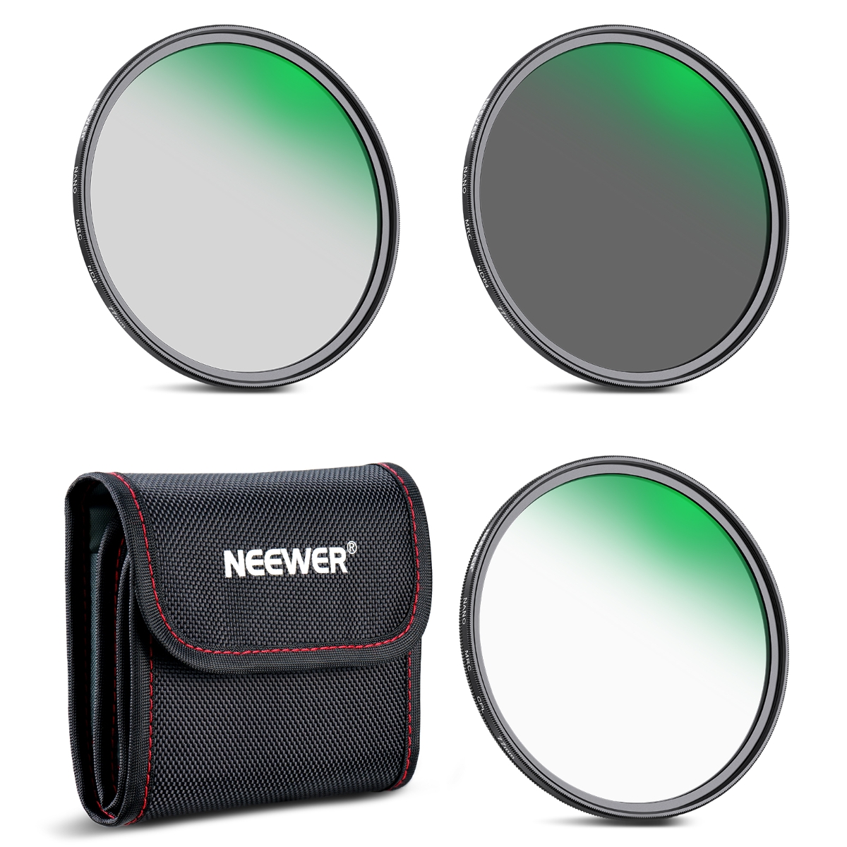 NEEWER 58mm/67mm/72mm/77mm/82mm レンズフィルターセット(ND8 ND64 CPL)
